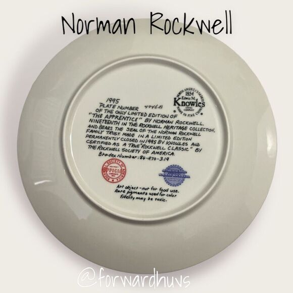 Norman Rockwell Heritage Collection Limited Edition Plate “The Apprentice” - Picture 3 of 7